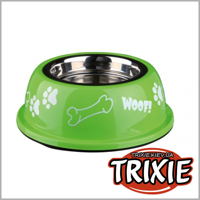 ТРИКСИ Украина - Миска стальная для собак TRIXIE (Размер: 0,9л/16см)