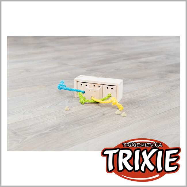 ТРИКСИ Украина - Деревянная игрушка TRIXIE для лакомств Куб (16х6х7 см)