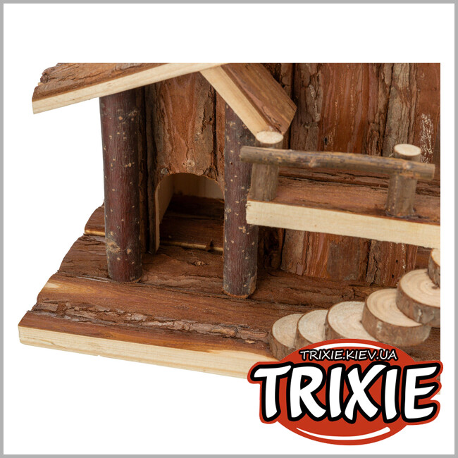 ТРИКСИ Украина - Домик для хомяка Trixie 61776 "Jule" (кора), 25х21х18см