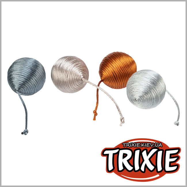 ТРИКСИ Украина - Мячик-погремушка Trixie 41120 (ткань), 4см