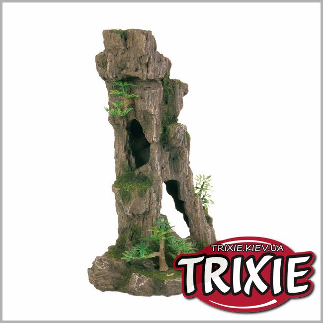 ТРИКСИ Украина - Грот для рыб TRIXIE - Скала с пещерой с растениями, 28 см