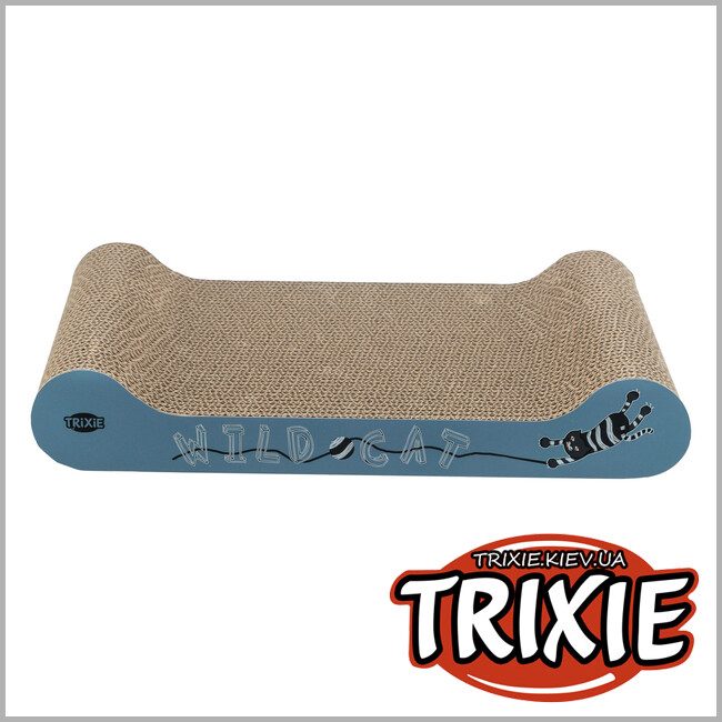 ТРИКСИ Украина - Царапка для кошек Trixie 48000 с кошачьей мятой картонная синяя 41х7х24 см