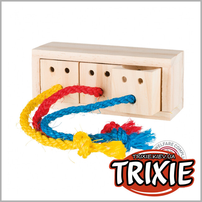 ТРИКСИ Украина - Деревянная игрушка TRIXIE для лакомств Куб (16х6х7 см)