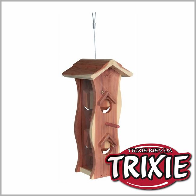 ТРИКСИ Украина - Кормушка для птиц TRIXIE - уличная, кедр, 4 жёрдочки