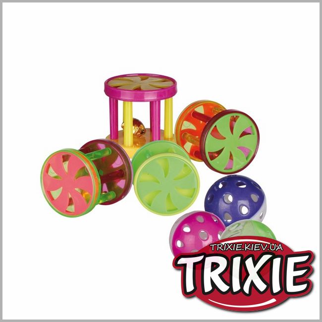 ТРИКСИ Украина - Пастиковые игрушки для кошки TRIXIE (1шт с колокольчиком )