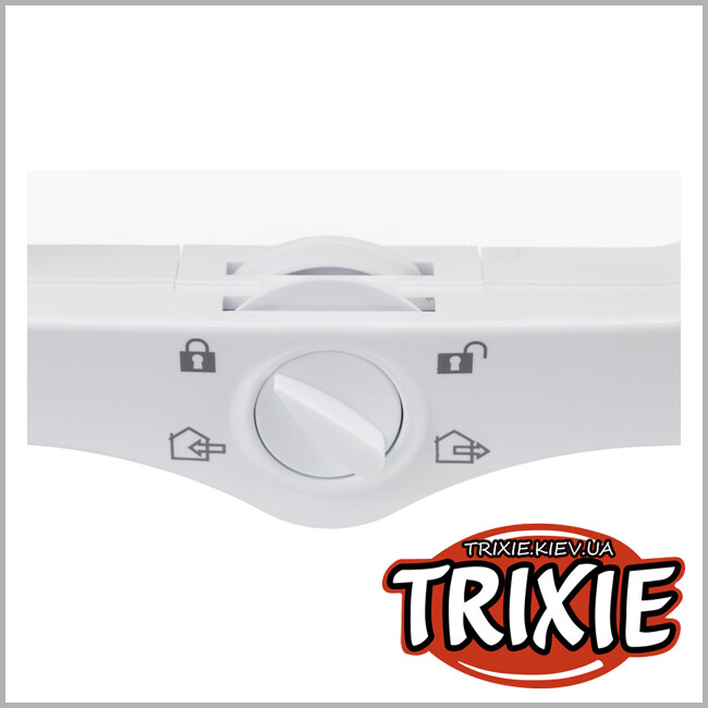 ТРИКСИ Украина - Дверца с тоннелем Trixie 4-Way Flap Door with Tunnel (4 позиции, 20*22 см белый)