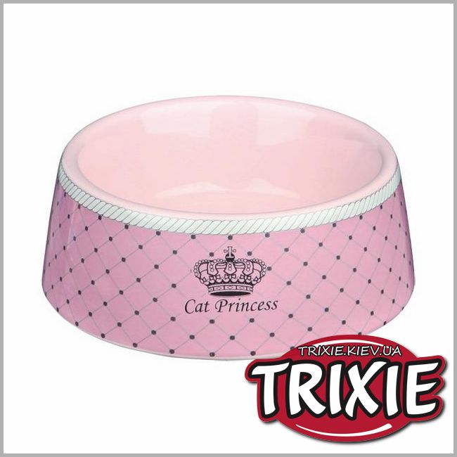 ТРИКСИ Украина - Керамическая миска для кошки TRIXIE Princess (0.18L / 12cm )