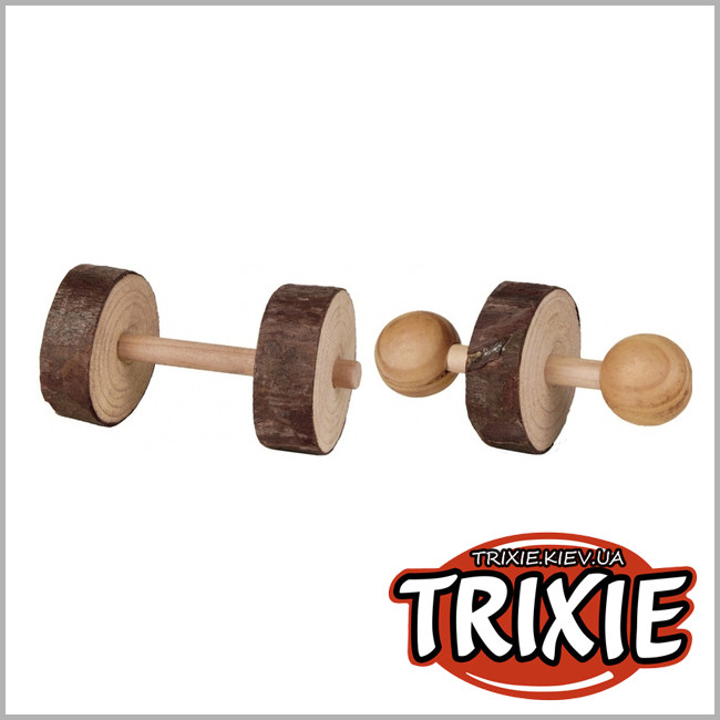 ТРИКСИ Украина - Набор гантель для грызунов TRIXIE - NaturalLiving (дерево 4.5*9см * 2шт)