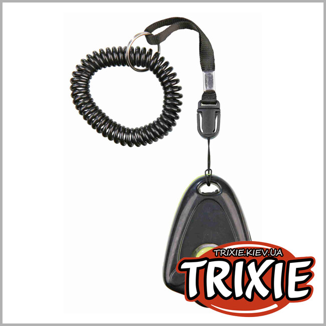 ТРИКСИ Украина - Обучающий кликер с кнопкой и пружинным браслетом Trixie Dog Activity Clicker (щёлкающим звуком)