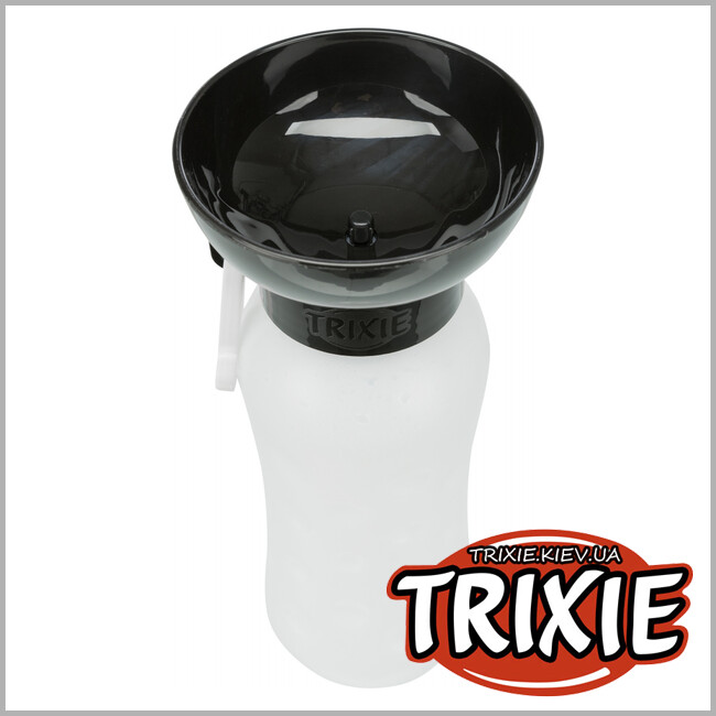 ТРИКСИ Украина - Бутылка дорожная с поилкой TRIXIE Bottle with Drinking Bowl (550ml)