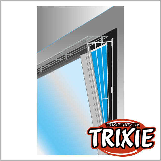 ТРИКСИ Украина - Защитная решетка для окон Trixie Protective Grille for Windows (металл 62*16/8 см белый)