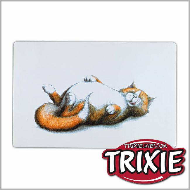 ТРИКСИ Украина - Коврик под миску для кошки TRIXIE Thick cat (не скользит 44*28см)