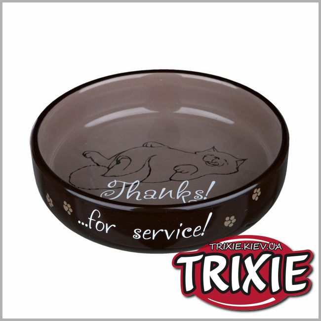 ТРИКСИ Украина - Миска керамическая для коротконосых пород TRIXIE (0.3L * 15см)