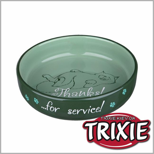 ТРИКСИ Украина - Миска керамическая для коротконосых пород TRIXIE (0.3L * 15см)