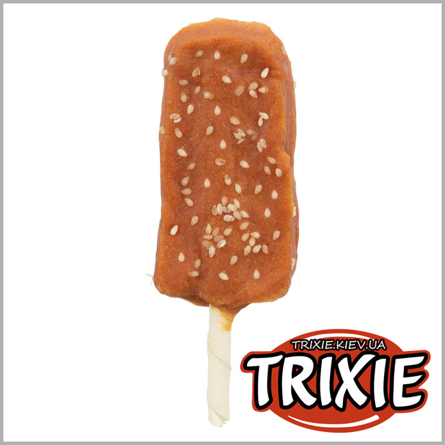 ТРИКСИ Украина - Лакомство для собак Trixie 31196 Denta Fun Chicken Pop для чистки зубов 1p.t. 46г 12 см 2,3кг/50 шт куриная печень