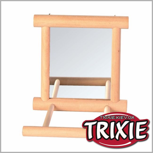 ТРІКСІ Україна - Дзеркало з дерев'яною рамкою та жердинкою TRIXIE