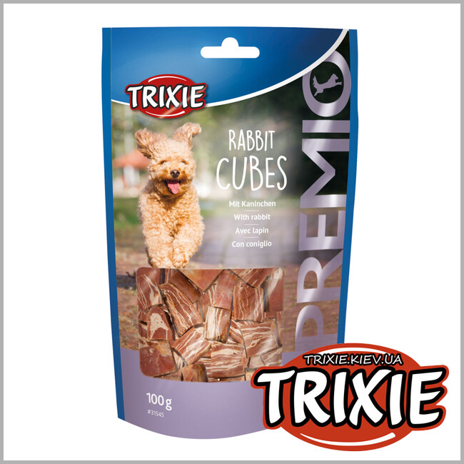 ТРИКСИ Украина - Лакомство для собак Trixie 31545 Rabbit Cubes кролик 100г