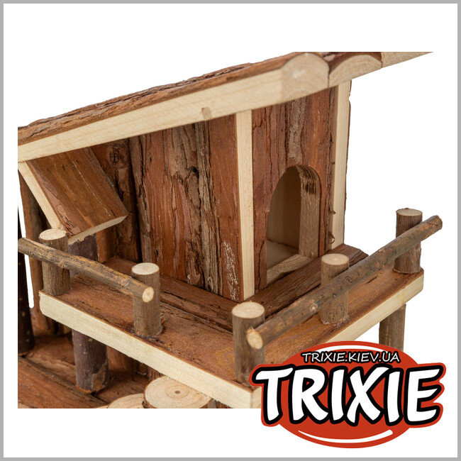 ТРИКСИ Украина - Домик для хомяка Trixie 61776 "Jule" (кора), 25х21х18см