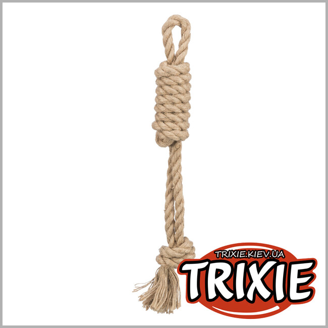 ТРИКСИ Украина - Веревочный цилиндр для собак на катании Trixie 34888 (конопля/хлопок), 35см