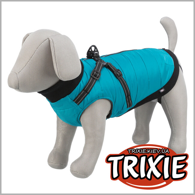 ТРИКСИ Украина - Попона для собак Trixie 680350 "Pontis" со шлейкой, XXS: 24см, аква