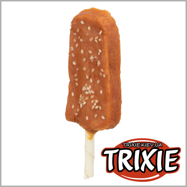 ТРИКСИ Украина - Лакомство для собак Trixie 31196 Denta Fun Chicken Pop для чистки зубов 1p.t. 46г 12 см 2,3кг/50 шт куриная печень