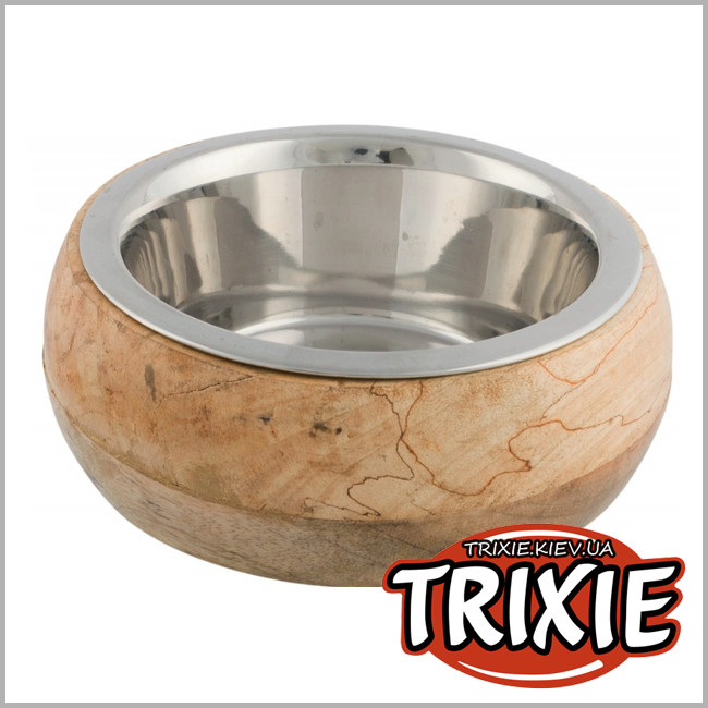 ТРИКСИ Украина - Миска в деревянной рамке для собак TRIXIE (Размер: 0,75л/19см)