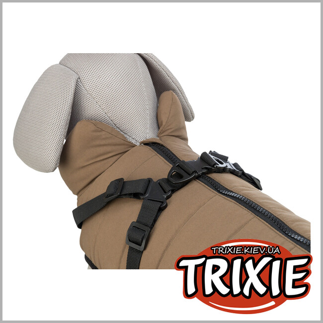 ТРИКСИ Украина - Попона зимняя со шлейкой для собак Trixie 680383 "Pirou", S: 33см, песок