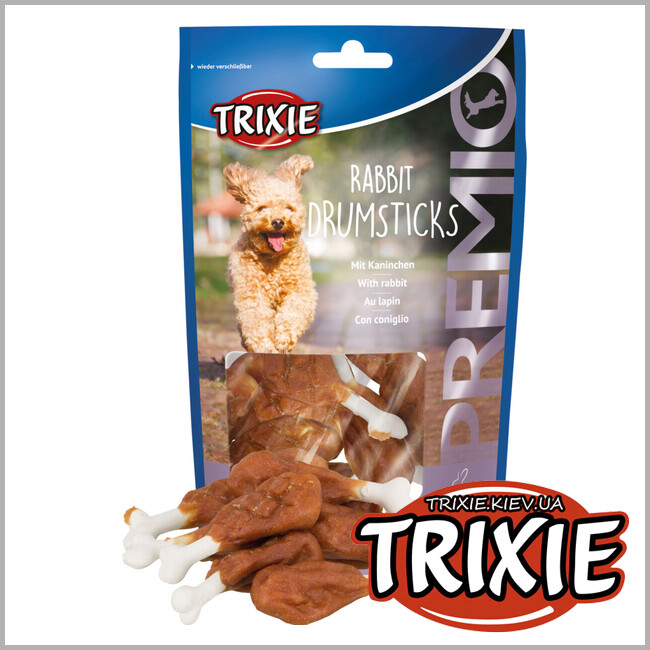 ТРИКСИ Украина - Лакомство для собак Trixie 31546 PREMIO Rabbit Drumsticks кролик 100г