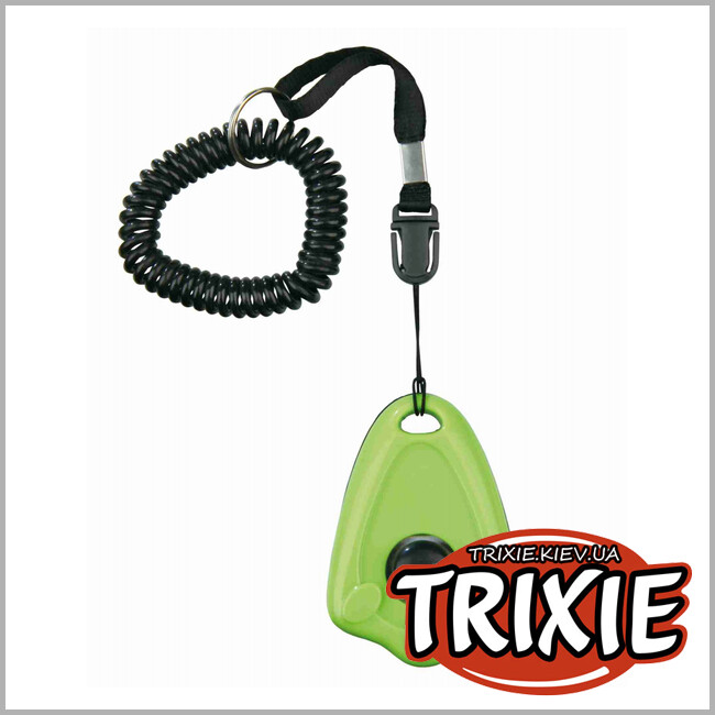 ТРИКСИ Украина - Обучающий кликер с кнопкой и пружинным браслетом Trixie Dog Activity Clicker (щёлкающим звуком)