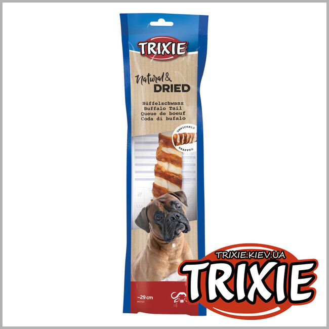 ТРИКСИ Украина - Хвост буйвола для собак Trixie 27127 28–30 см, буйвол