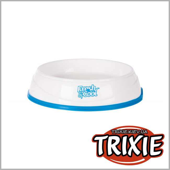 ТРИКСИ Украина - Миска охлаждающая Cool Fresh-TRIXIE (0,25л/17см, белая/синяя)