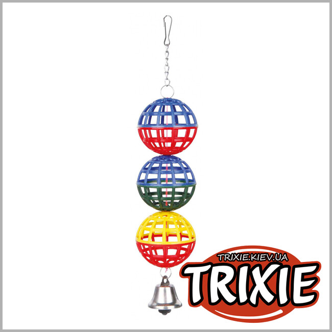 ТРИКСИ Украина - 3 пластиковых шарика для птиц TRIXIE (16 см)