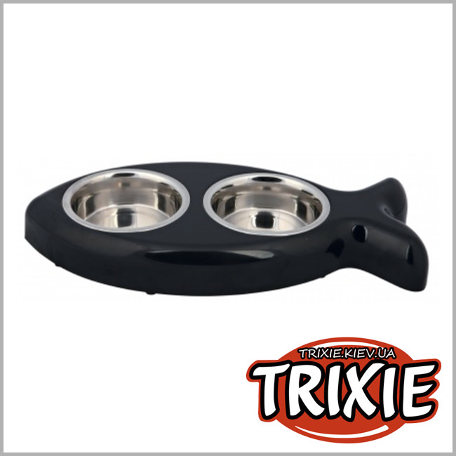 ТРИКСИ Украина - Две миски на подставке для котов TRIXIE