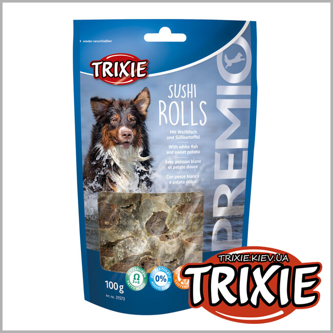 ТРИКСИ Украина - Лакомство для собак Trixie 31573 Sushi Rolls рыба 100г