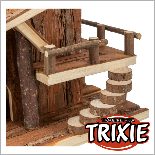 ТРИКСИ Украина - Домик для хомяка Trixie 61776 "Jule" (кора), 25х21х18см
