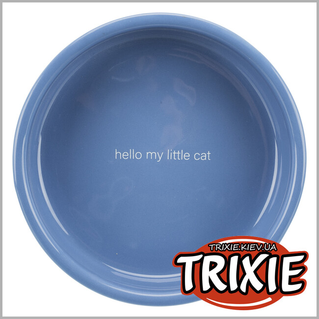 ТРИКСИ Украина - Миска для кошки TRIXIE - керамическая (голубая 0,3 л/ø 15 см )