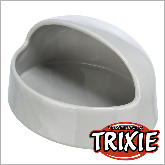 ТРИКСИ Украина - Ванна Trixie 63009 для песка для дегу/хомяков (керамика), 20х10х16см, серый