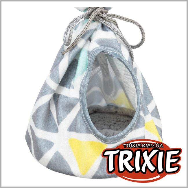 ТРИКСИ Украина - Лежак-пещера Trixie 62680 "Sunny" подвесной для хомяков (плюш), 12х17см
