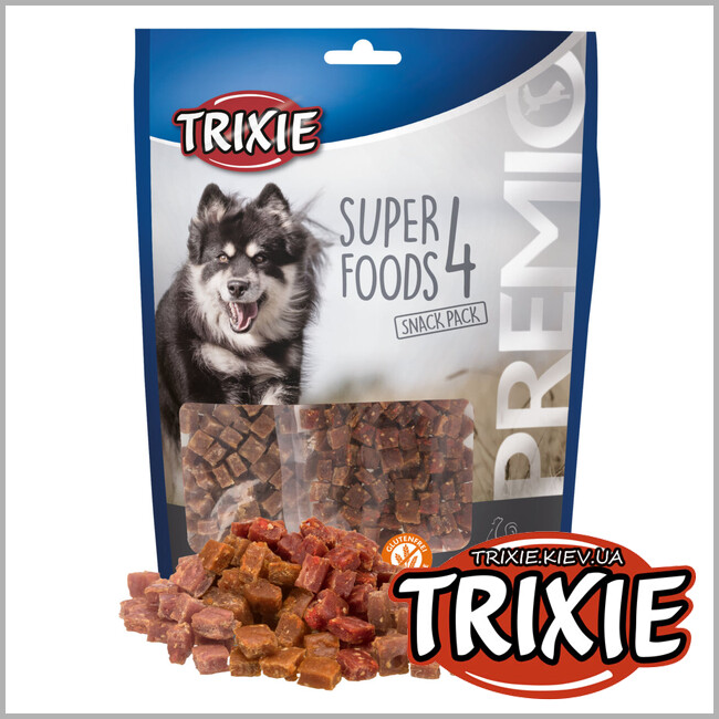 ТРИКСИ Украина - Лакомство для собак Trixie 31854 PREMIO 4 Superfoods курица/утка/говядина/баранина 400г