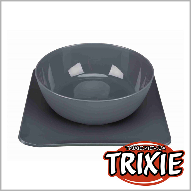 ТРИКСИ Украина - Миска с ковриком Yummynator-TRIXIE (1400мл/24х24см,серый/серый)
