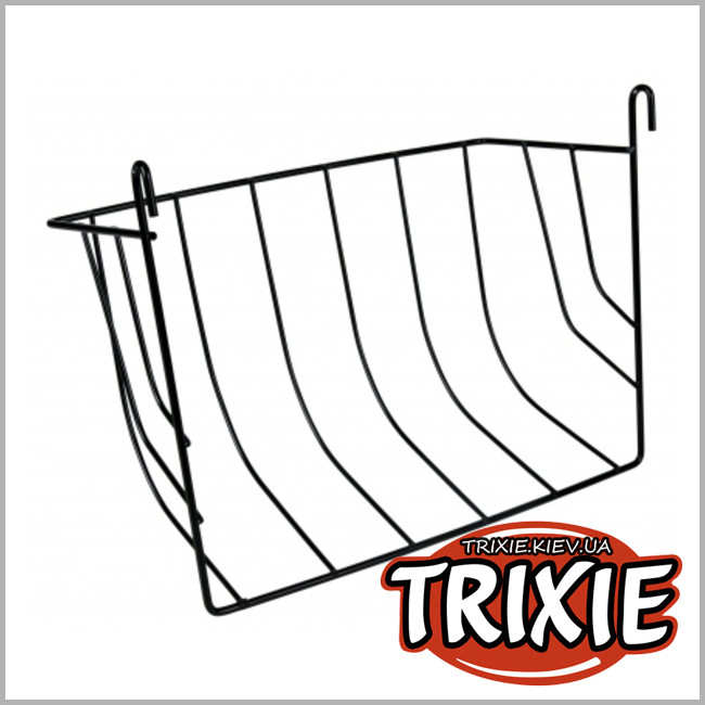 ТРИКСИ Украина - Кормушка для грызунов металлическая для сена /салата Trixie (Размер: 28см)