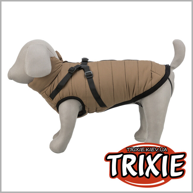 ТРИКСИ Украина - Попона зимняя со шлейкой для собак Trixie 680383 "Pirou", S: 33см, песок