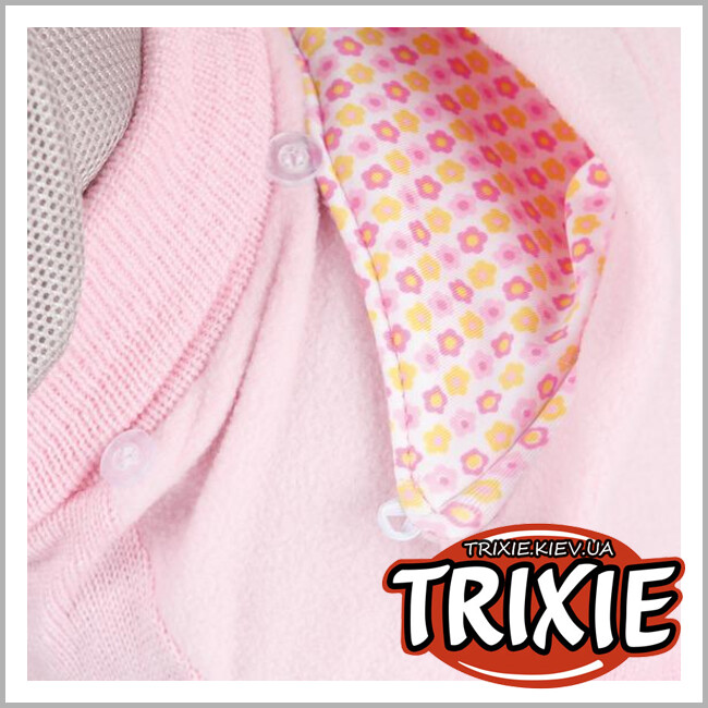 ТРИКСИ Украина - Пуловер с капюшоном с ушами для собак TRIXIE - Roma (M: 52/45см, розовый)