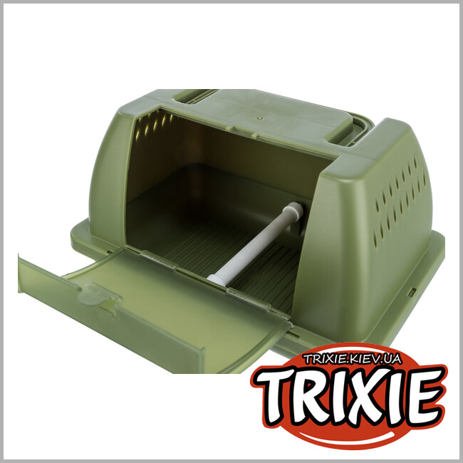 ТРИКСИ Украина - Переноска Trixie 59051 для птиц/мелких животных (пластик), 24х13х16см, оливковая