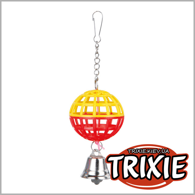 ТРИКСИ Украина - Пластиковый шарик с колокольчиком для птиц TRIXIE (7 см)