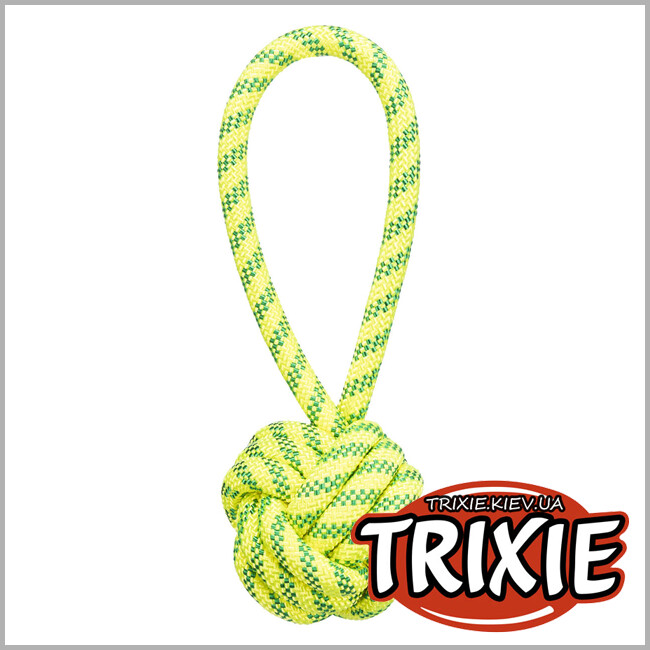 ТРИКСИ Украина - Мяч Trixie 33661 с ручкой плавающий (полиэстер), 7х21см