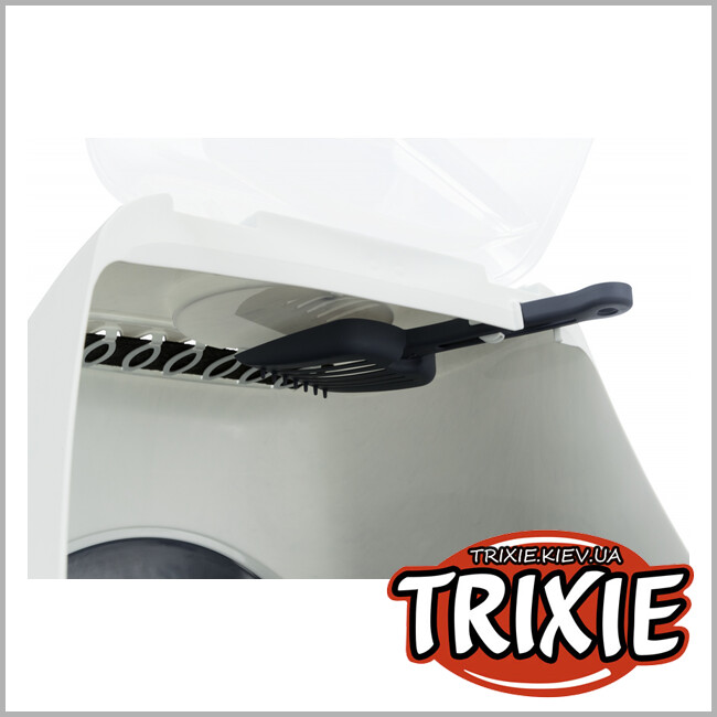 ТРИКСИ Украина - Туалет с дверцей и лопаткой Trixie Vico Open Top Litter Tray (+лопатка 40*40*56 см сине-серый/белый)