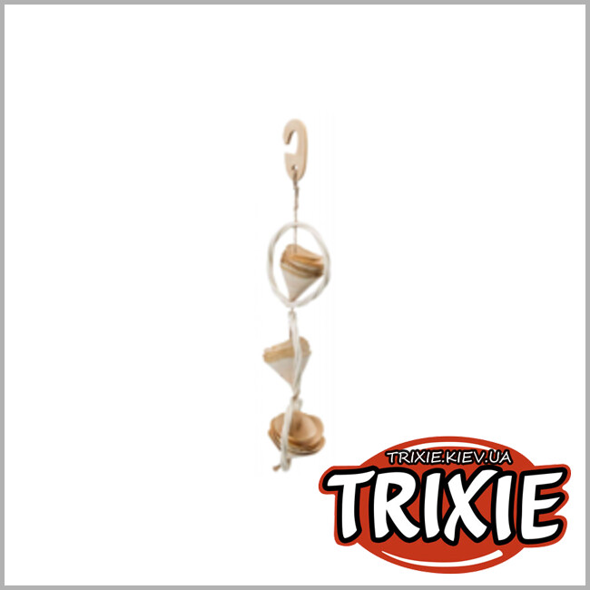 ТРИКСИ Украина - Игрушка на веревке-розы TRIXIE (дерево,джут,ротанг, 32 см)