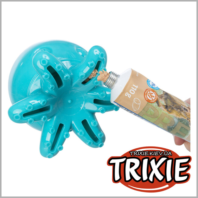 ТРИКСИ Украина - Игрушка-осьминог Trixie 34933 для лакомства, ТПГ, 11см