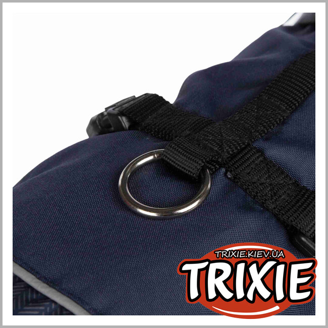 ТРИКСИ Украина - Попона TRIXIE - Duo со шлейкой (M: 50 см, синяя)